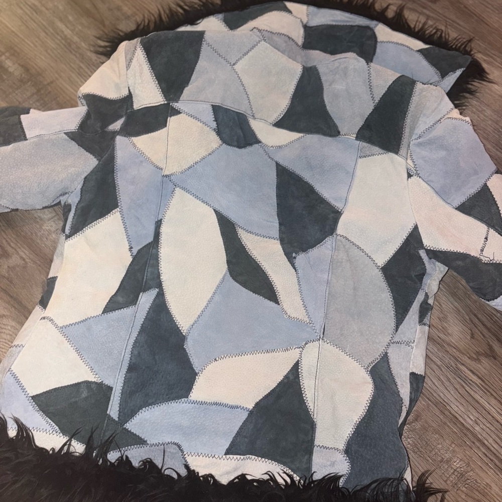 Leather Penny Lane Patchwork Coat - image 7